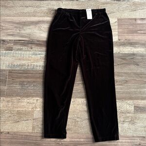 NWT Chico's Black Velvet Slim Pants